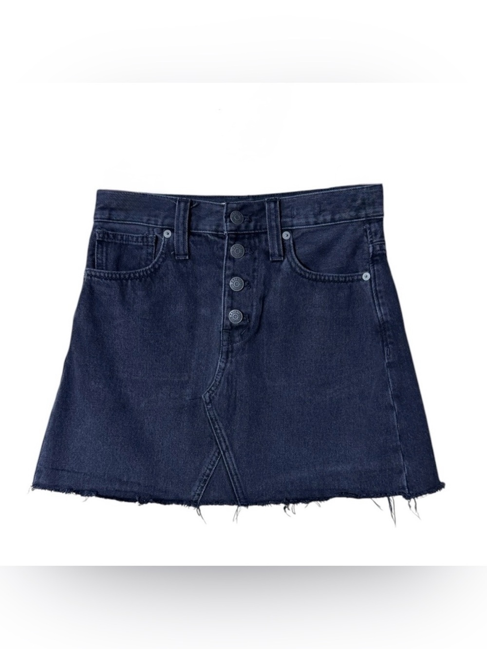 Madewell‎ Y2K Denim Mini Micro Skirt Size 23 Y2K 90s Festival Grunge Black